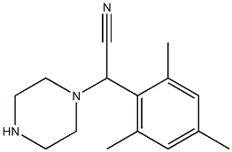 2-(piperazin-1-yl)-2-(2,4,6-trimethylphenyl)acetonitrile 结构式