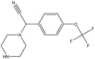 2-(piperazin-1-yl)-2-[4-(trifluoromethoxy)phenyl]acetonitrile 结构式