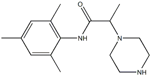 2-(piperazin-1-yl)-N-(2,4,6-trimethylphenyl)propanamide 结构式