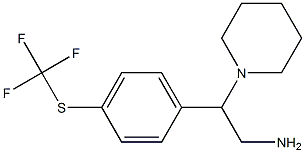 2-(piperidin-1-yl)-2-{4-[(trifluoromethyl)sulfanyl]phenyl}ethan-1-amine 结构式