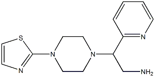 2-(pyridin-2-yl)-2-[4-(1,3-thiazol-2-yl)piperazin-1-yl]ethan-1-amine 结构式