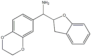 2,3-dihydro-1,4-benzodioxin-6-yl(2,3-dihydro-1-benzofuran-2-yl)methanamine 结构式