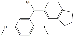 2,3-dihydro-1H-inden-5-yl(2,5-dimethoxyphenyl)methanamine 结构式