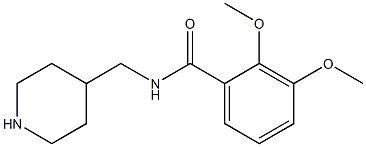 2,3-dimethoxy-N-(piperidin-4-ylmethyl)benzamide 结构式