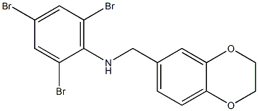 2,4,6-tribromo-N-(2,3-dihydro-1,4-benzodioxin-6-ylmethyl)aniline 结构式