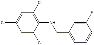 2,4,6-trichloro-N-[(3-fluorophenyl)methyl]aniline 结构式