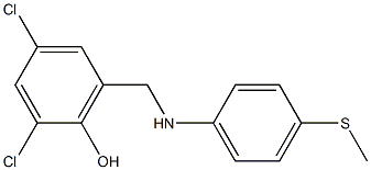 2,4-dichloro-6-({[4-(methylsulfanyl)phenyl]amino}methyl)phenol 结构式