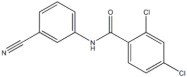 2,4-dichloro-N-(3-cyanophenyl)benzamide 结构式