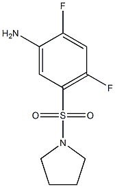 2,4-difluoro-5-(pyrrolidine-1-sulfonyl)aniline 结构式