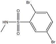 2,5-dibromo-N-methylbenzene-1-sulfonamide 结构式