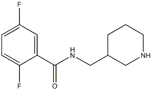 2,5-difluoro-N-(piperidin-3-ylmethyl)benzamide 结构式