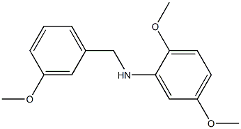 2,5-dimethoxy-N-[(3-methoxyphenyl)methyl]aniline 结构式