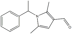 2,5-dimethyl-1-(1-phenylethyl)-1H-pyrrole-3-carbaldehyde 结构式