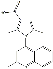 2,5-dimethyl-1-(2-methylquinolin-4-yl)-1H-pyrrole-3-carboxylic acid 结构式