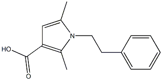 2,5-dimethyl-1-(2-phenylethyl)-1H-pyrrole-3-carboxylic acid 结构式