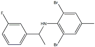 2,6-dibromo-N-[1-(3-fluorophenyl)ethyl]-4-methylaniline 结构式