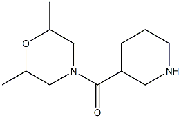 2,6-dimethyl-4-(piperidin-3-ylcarbonyl)morpholine 结构式