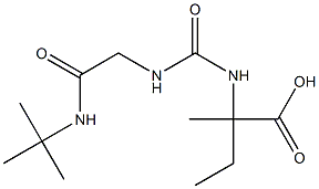 2-[({[2-(tert-butylamino)-2-oxoethyl]amino}carbonyl)amino]-2-methylbutanoic acid 结构式