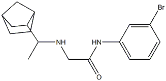 2-[(1-{bicyclo[2.2.1]heptan-2-yl}ethyl)amino]-N-(3-bromophenyl)acetamide 结构式