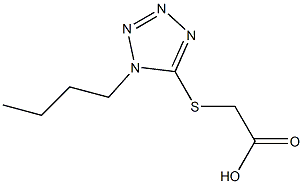 2-[(1-butyl-1H-1,2,3,4-tetrazol-5-yl)sulfanyl]acetic acid 结构式