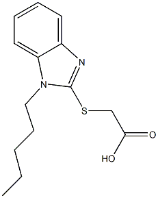 2-[(1-pentyl-1H-1,3-benzodiazol-2-yl)sulfanyl]acetic acid 结构式