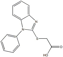 2-[(1-phenyl-1H-1,3-benzodiazol-2-yl)sulfanyl]acetic acid 结构式