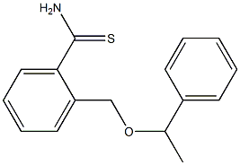 2-[(1-phenylethoxy)methyl]benzenecarbothioamide 结构式