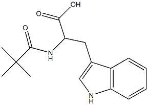 2-[(2,2-dimethylpropanoyl)amino]-3-(1H-indol-3-yl)propanoic acid 结构式