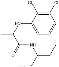 2-[(2,3-dichlorophenyl)amino]-N-(pentan-3-yl)propanamide 结构式
