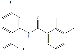 2-[(2,3-dimethylbenzene)amido]-4-fluorobenzoic acid 结构式