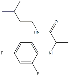 2-[(2,4-difluorophenyl)amino]-N-(3-methylbutyl)propanamide 结构式