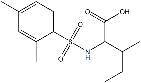 2-[(2,4-dimethylbenzene)sulfonamido]-3-methylpentanoic acid 结构式