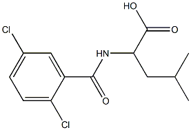 2-[(2,5-dichlorophenyl)formamido]-4-methylpentanoic acid 结构式