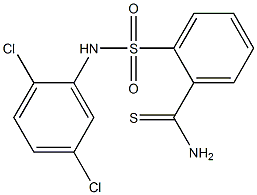 2-[(2,5-dichlorophenyl)sulfamoyl]benzene-1-carbothioamide 结构式