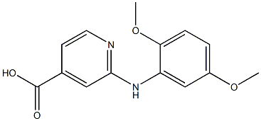 2-[(2,5-dimethoxyphenyl)amino]pyridine-4-carboxylic acid 结构式