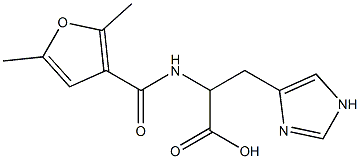 2-[(2,5-dimethyl-3-furoyl)amino]-3-(1H-imidazol-4-yl)propanoic acid 结构式