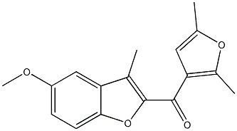 2-[(2,5-dimethylfuran-3-yl)carbonyl]-5-methoxy-3-methyl-1-benzofuran 结构式