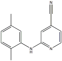 2-[(2,5-dimethylphenyl)amino]pyridine-4-carbonitrile 结构式