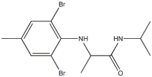 2-[(2,6-dibromo-4-methylphenyl)amino]-N-(propan-2-yl)propanamide 结构式