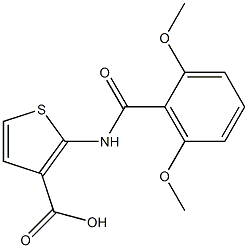 2-[(2,6-dimethoxybenzene)amido]thiophene-3-carboxylic acid 结构式