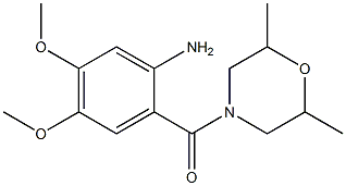 2-[(2,6-dimethylmorpholin-4-yl)carbonyl]-4,5-dimethoxyaniline 结构式