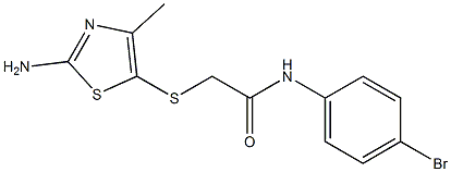 2-[(2-amino-4-methyl-1,3-thiazol-5-yl)sulfanyl]-N-(4-bromophenyl)acetamide 结构式
