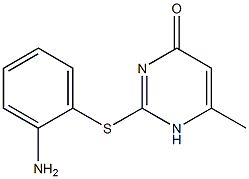 2-[(2-aminophenyl)sulfanyl]-6-methyl-1,4-dihydropyrimidin-4-one 结构式