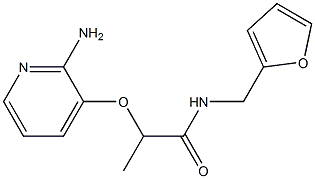 2-[(2-aminopyridin-3-yl)oxy]-N-(furan-2-ylmethyl)propanamide 结构式