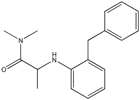 2-[(2-benzylphenyl)amino]-N,N-dimethylpropanamide 结构式