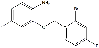 2-[(2-bromo-4-fluorobenzyl)oxy]-4-methylaniline 结构式