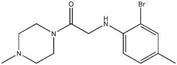 2-[(2-bromo-4-methylphenyl)amino]-1-(4-methylpiperazin-1-yl)ethan-1-one 结构式
