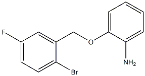 2-[(2-bromo-5-fluorophenyl)methoxy]aniline 结构式