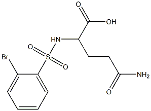 2-[(2-bromobenzene)sulfonamido]-4-carbamoylbutanoic acid 结构式