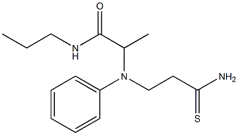 2-[(2-carbamothioylethyl)(phenyl)amino]-N-propylpropanamide 结构式